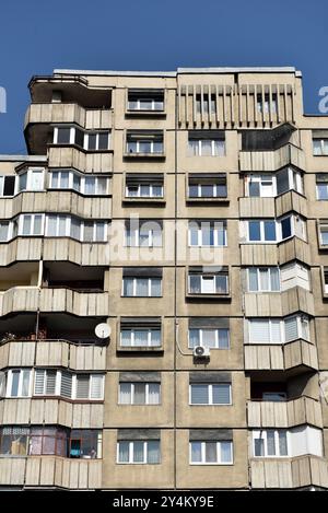 Ehemalige sowjetische Betonblockhäuser in Rumänien Stockfoto