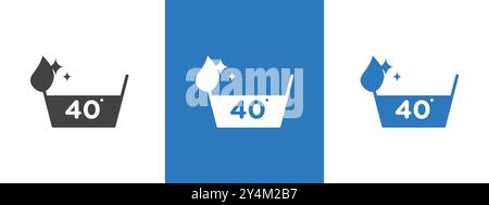 Bekleidungspflege Icon Outline Kollektion in Schwarz und auf weißem Hintergrund Stock Vektor