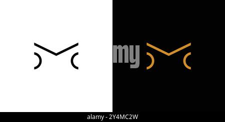 Einfaches und einzigartiges M-Logo Stock Vektor