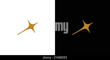 Einfaches und einzigartiges Star-Icon-Logo Stock Vektor