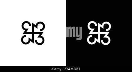Modernes und einzigartiges 3-Logo-Design Stock Vektor