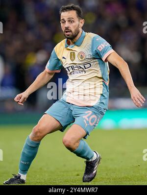 Manchester, Großbritannien. September 2024. Bernardo Silva von Manchester City während des Spiels der UEFA Champions League im Etihad Stadium in Manchester. Der Bildnachweis sollte lauten: Andrew Yates/Sportimage Credit: Sportimage Ltd/Alamy Live News Stockfoto