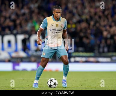 Manchester, Großbritannien. September 2024. Manuel Akanji von Manchester City während des Spiels der UEFA Champions League im Etihad Stadium in Manchester. Der Bildnachweis sollte lauten: Andrew Yates/Sportimage Credit: Sportimage Ltd/Alamy Live News Stockfoto