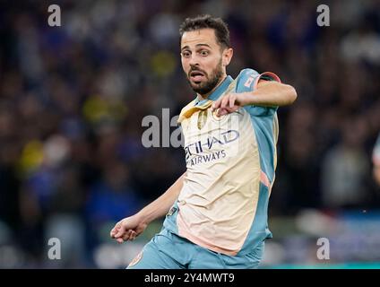 Manchester, Großbritannien. September 2024. Bernardo Silva von Manchester City während des Spiels der UEFA Champions League im Etihad Stadium in Manchester. Der Bildnachweis sollte lauten: Andrew Yates/Sportimage Credit: Sportimage Ltd/Alamy Live News Stockfoto