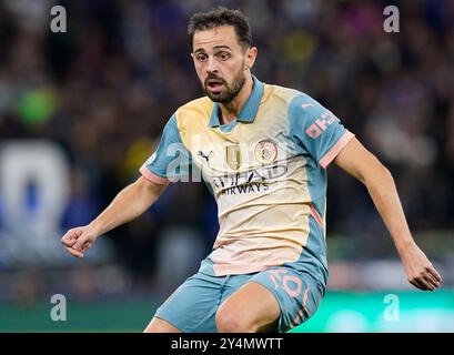 Manchester, Großbritannien. September 2024. Bernardo Silva von Manchester City während des Spiels der UEFA Champions League im Etihad Stadium in Manchester. Der Bildnachweis sollte lauten: Andrew Yates/Sportimage Credit: Sportimage Ltd/Alamy Live News Stockfoto