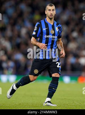 Manchester, Großbritannien. September 2024. Henrikh Mkhitaryan von Inter Mailand während des Spiels der UEFA Champions League im Etihad Stadium in Manchester. Der Bildnachweis sollte lauten: Andrew Yates/Sportimage Credit: Sportimage Ltd/Alamy Live News Stockfoto