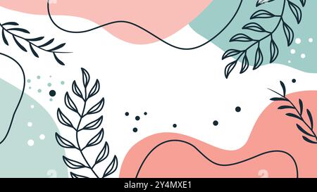 Handgezeichneter abstrakter minimaler Hintergrund Stock Vektor