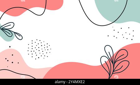 Handgezeichneter abstrakter minimaler Hintergrund Stock Vektor