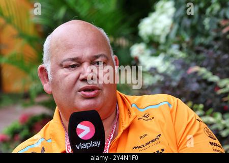 Singapur, Singapur. September 2024. Rob Marshall (GBR) McLaren Chefkonstrukteur. Formel-1-Weltmeisterschaft, Rd 18, Grand Prix von Singapur, Donnerstag, 19. September 2024. Marina Bay Street Circuit, Singapur. Quelle: James Moy/Alamy Live News Stockfoto