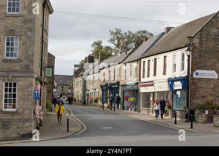 Middle Street in Corbridge, Northumberland Stockfoto