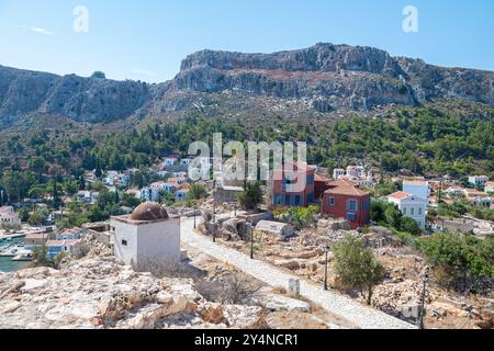 Kastellorizo ist eine griechische Insel und Gemeinde befindet sich im südöstlichen Mittelmeer. Stockfoto