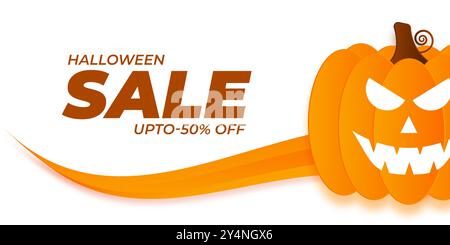 Vektor-Illustration von Happy Halloween Sale Social Media Feed Vorlage Stock Vektor