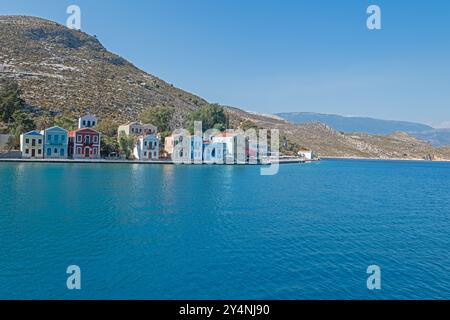 Kastellorizo ist eine griechische Insel und Gemeinde befindet sich im südöstlichen Mittelmeer. Stockfoto