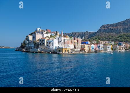 Kastellorizo ist eine griechische Insel und Gemeinde befindet sich im südöstlichen Mittelmeer. Stockfoto