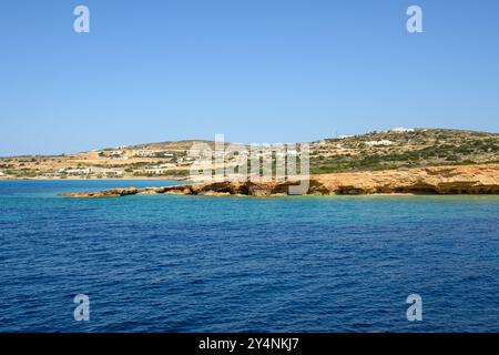 Die Küste der Insel Ano Koufonisi. Koufonisia, Kleine Kykladen, Griechenland Stockfoto