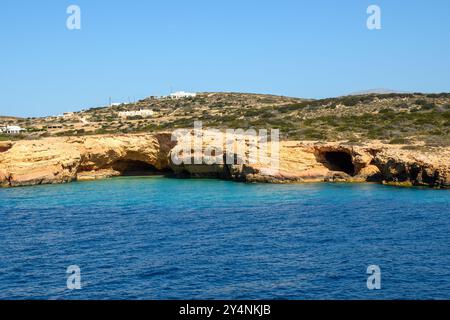 Ano Koufonisi Felsen und Klippen. Koufonisia, Kleine Kykladen, Griechenland Stockfoto