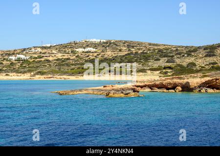 Die Küste der Insel Ano Koufonisi. Koufonisia, Kleine Kykladen, Griechenland Stockfoto