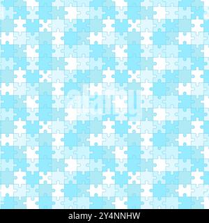 Blaues, farbenfrohes Puzzle-Muster Stock Vektor