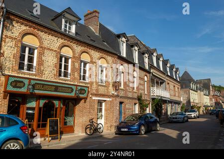 Das malerische Dorf Veules-les-Roses in der Normandie, Frankreich Stockfoto