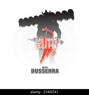 Vektorillustration der Vorlage für Social Media Feed Happy Dussehra Stock Vektor