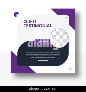 Design von Vorlagen für Geschäftsberichte und Layout für Kundenfeedback. Vorlage für professionelle Beurteilungen für Kunden Stock Vektor