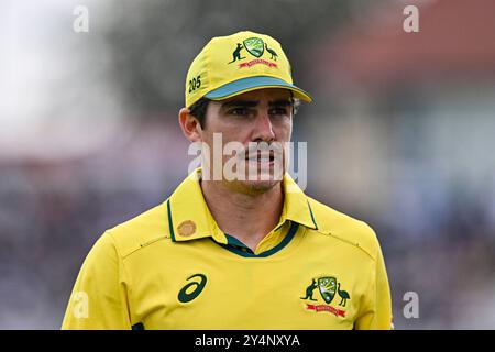 Trent Bridge, Nottingham, Großbritannien. September 2024. 1st Metro Bank One Day Cricket International, England gegen Australien; Sean Abbott of Australia Credit: Action Plus Sports/Alamy Live News Stockfoto