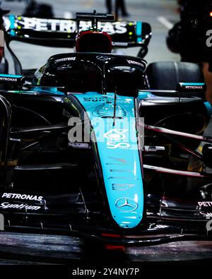 Mercedes AMG F1 Team W15, mechanisches Detail beim Formel-1-Grand-Prix 2024 von Aserbaidschan, 17. Runde der Formel-1-Weltmeisterschaft 2024 vom 13. Bis 15. September 2024 auf dem Baku City Circuit in Baku, Aserbaidschan Stockfoto