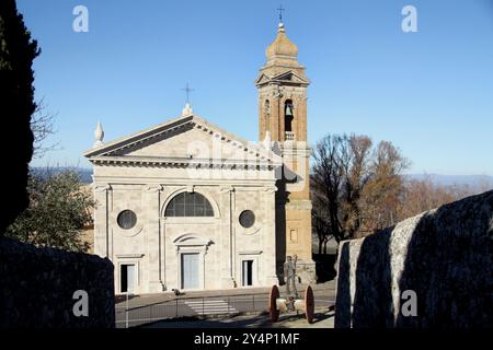 Montalcino, Italien. Außenansicht der Kirche unserer Lieben Frau von Soccour. Stockfoto