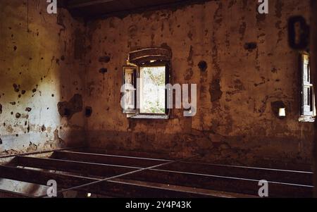 Bilder zeigen eine historische Villa in der Toskana. Stockfoto