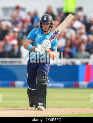 #82, Jacob Bethell aus England während des 1. Metro Bank One Day Series Spiels zwischen England und Australien in Trent Bridge, Nottingham am Donnerstag, den 19. September 2024. (Foto: Stuart Leggett | MI News) Credit: MI News & Sport /Alamy Live News Stockfoto