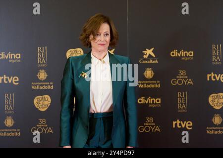 Sigourney Weaver nimmt 38 am 9. Februar 2024 im Rathaus in Valladolid, Spanien, als Gewinner des International Goya Award 2024 Teil. Stockfoto
