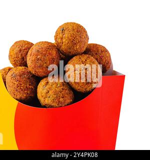 Falafel isoliert auf weißem Hintergrund Stockfoto