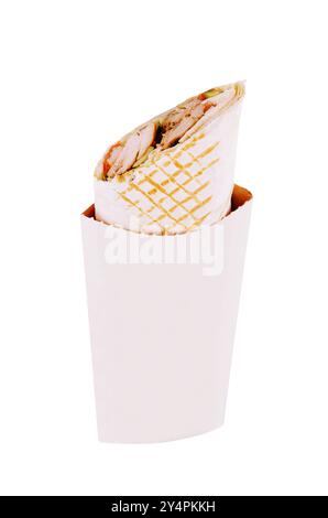 Döner-Döner isoliert auf weißem Hintergrund Stockfoto