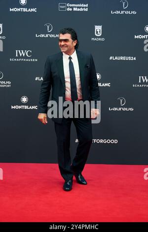 Alberto Tomba nimmt am 22. April 2024 in Madrid an den Laureus World Sports Awards Madrid 2024 – Roter Teppich im Palacio de Cibeles Teil. Stockfoto