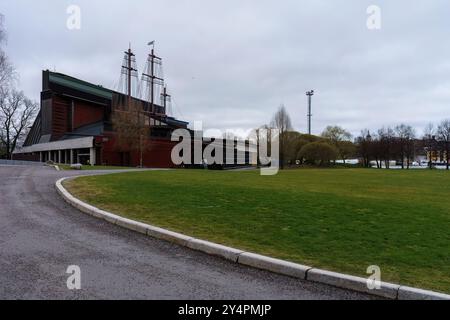 Stockholm, Schweden. April 2024 - Außenansicht des Vasa-Museums Stockfoto