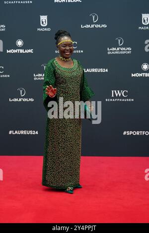 Tegla Loroupe nimmt am 22. April 2024 in Madrid an den Laureus World Sports Awards Madrid 2024 – Roter Teppich im Palacio de Cibeles Teil. Stockfoto