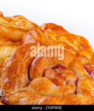 Brötchen mit Beerenmarmelade Nahaufnahme Stockfoto