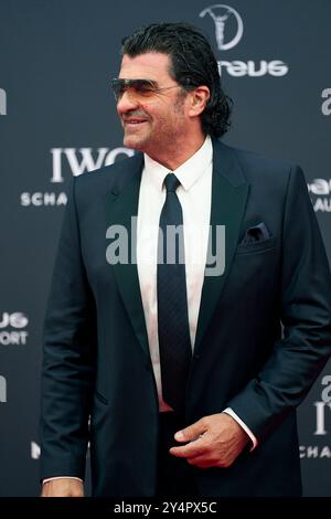 Alberto Tomba nimmt am 22. April 2024 in Madrid an den Laureus World Sports Awards Madrid 2024 – Roter Teppich im Palacio de Cibeles Teil. Stockfoto