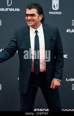 Alberto Tomba nimmt am 22. April 2024 in Madrid an den Laureus World Sports Awards Madrid 2024 – Roter Teppich im Palacio de Cibeles Teil. Stockfoto