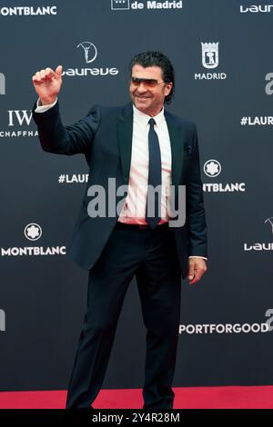 Alberto Tomba nimmt am 22. April 2024 in Madrid an den Laureus World Sports Awards Madrid 2024 – Roter Teppich im Palacio de Cibeles Teil. Stockfoto