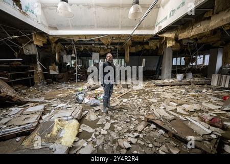 Ostrava, Tschechische Republik. September 2024. Nach einem Hochwasser bei der Firma Argos, die Elektroinstallationsmaterialien verkauft, in Ostrava, Tschechien, am 19. September 2024. Quelle: VIT Simanek/CTK Photo/Alamy Live News Stockfoto