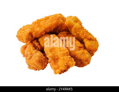 Hähnchen-Nuggets isoliert auf weißem Hintergrund Stockfoto