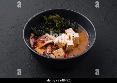 Japanische Miso Suppe mit Tofu Stockfoto