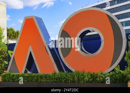 Logo der Australian Open 2020 im Melbourne Park, Melbourne, Australien, Ozeanien Stockfoto