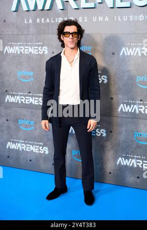 Oscar Jaenada nimmt am 10. Oktober 2023 in Madrid, Spanien, an der „Awareness“-Premiere im Capitol Cinema Teil. Stockfoto