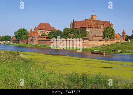 Kloster Marienburg, Burg im gotischen Backsteinstil und ehemaliger Sitz des Deutschen Ordens, in der Stadt Marienburg in Nordpolen. Das Schloss ist Loc Stockfoto