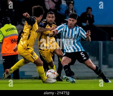 Racing Club de Avellaneda beim CONMEBOL Sudamericana Cup im Presidente Perón Stadion in Avellaneda, Buenos Aires. Feierlichkeiten für Adrian Martinez, den Spitznamen Mararvilla, den Torjäger des Teams. @FACAMORALES/NUR FÜR REDAKTIONELLE ZWECKE Stockfoto