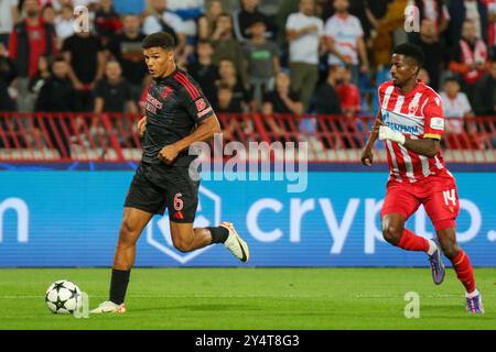 Belgrad, Serbien. September 2024. Alexander Bah aus Benfica bereitet sich am 19. September 2024 im Rajko Mitic Stadium auf das Spiel der UEFA Champions League 2024/25 Phase MD1 zwischen FK Crvena Zvezda und SL Benfica vor. Quelle: Dimitrije Vasiljevic/Alamy Live News Stockfoto