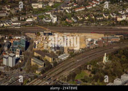 Bochum Baustelle des neuen Bochumer Justizzentrums, Stadtzentrum, Fiege Brauerei Stockfoto