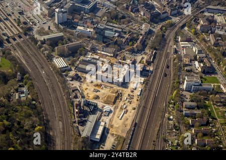 Bochum Baustelle des neuen Bochumer Justizzentrums, Stadtzentrum, Fiege Brauerei Stockfoto